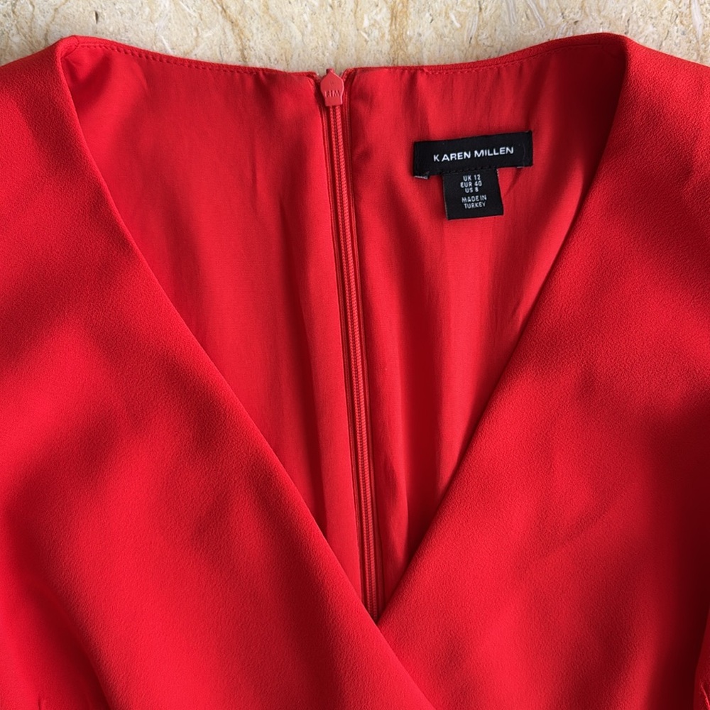 NWOT Karen Millen Tailored Military Pleat Midi Dress. - Picture 10 of 11